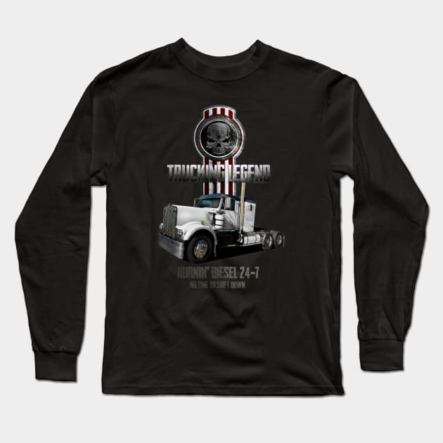 Kenworth Trucking legend Long Sleeve T-Shirt by hardtbonez